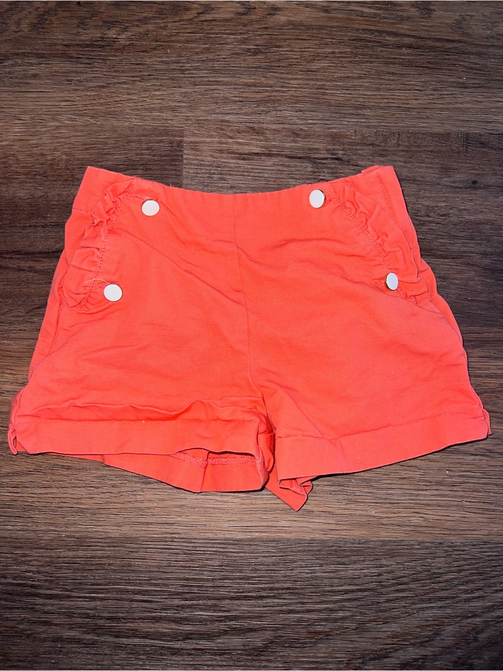 Janie and Jack Coral Ruffle-Trim Button Shorts